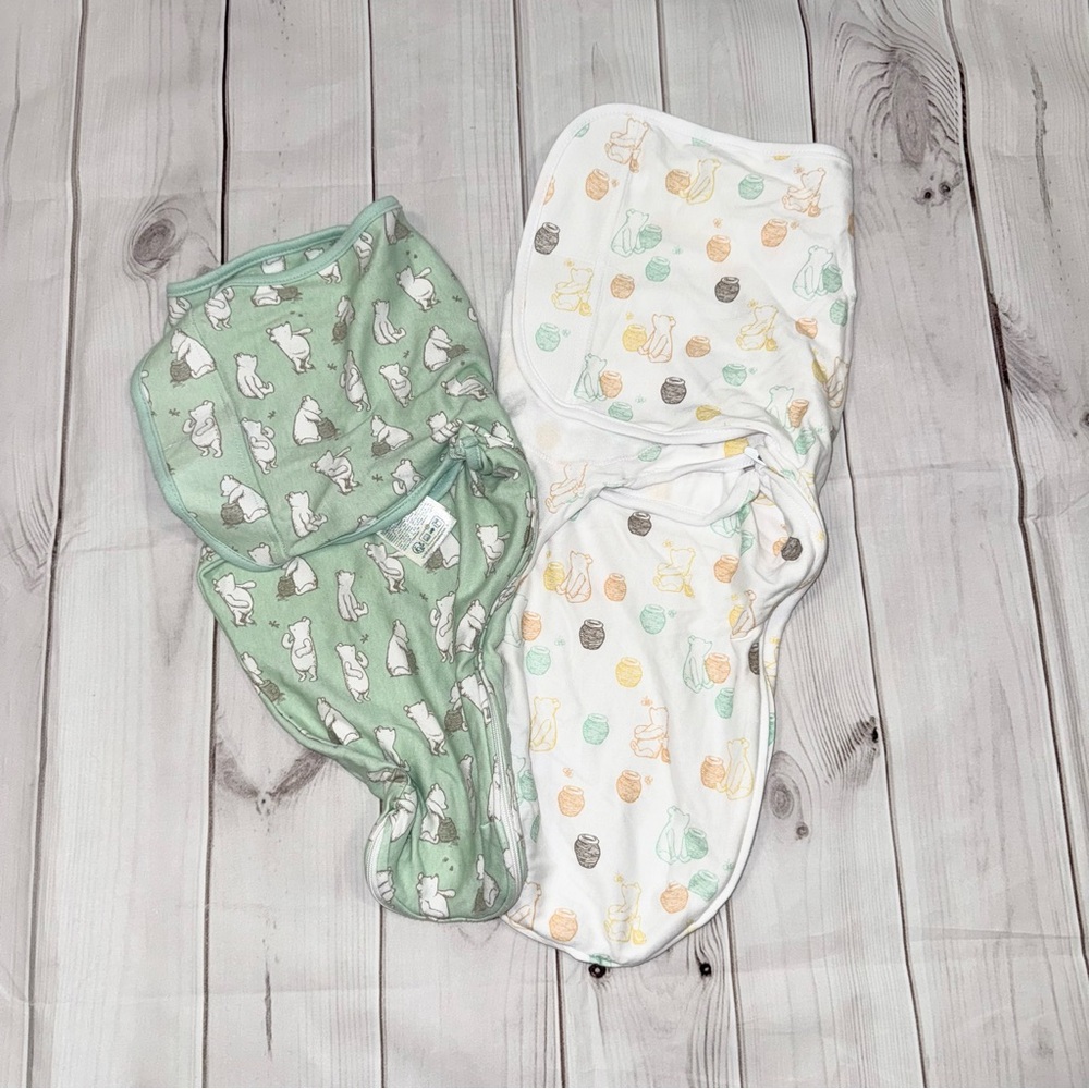 aden + anais Swaddle Sleep Sacks in Mint Green and White with Pastel Prints